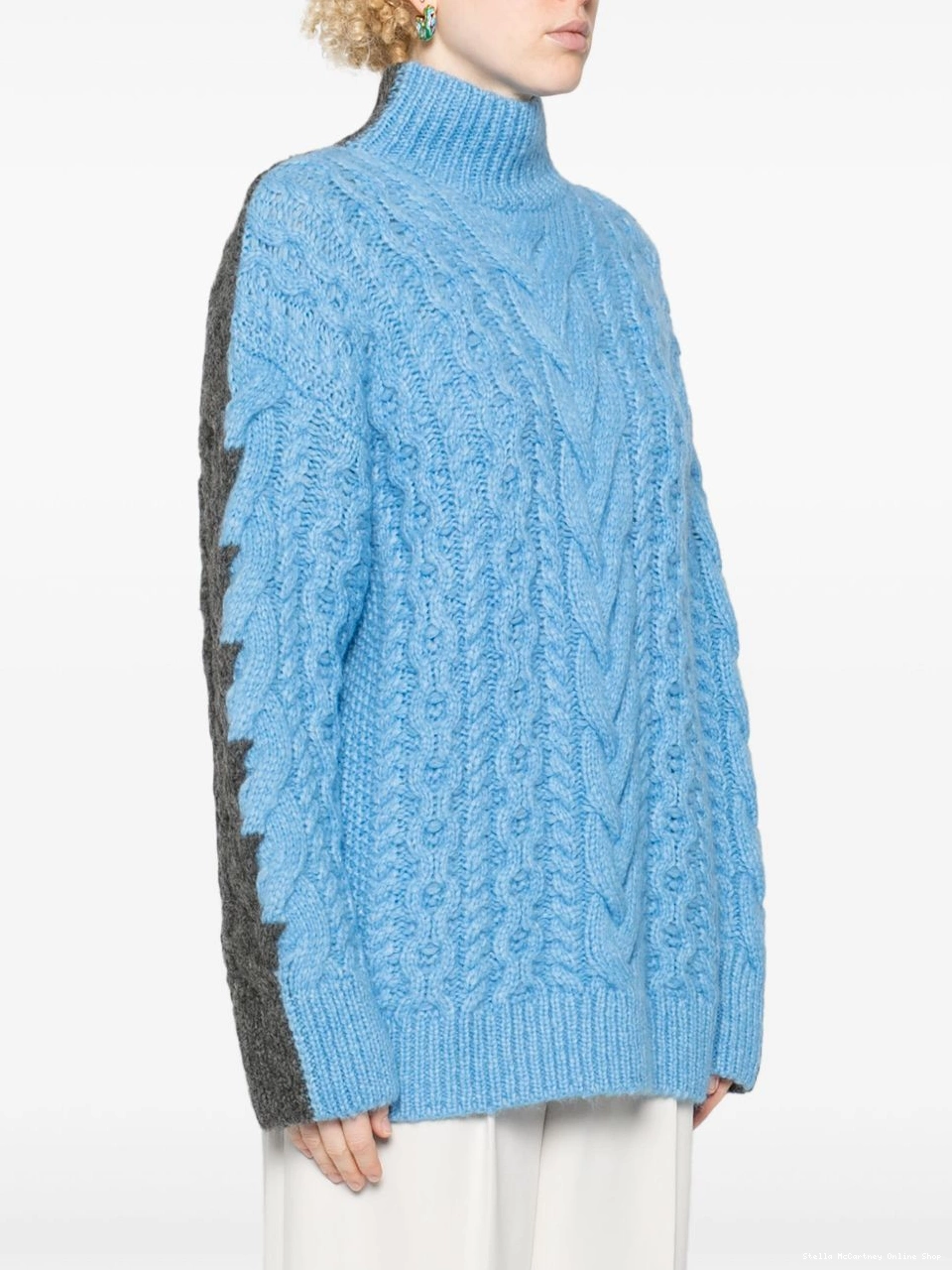 Affordable McCartney two-tone Stella cable-knit Women jumper 0820